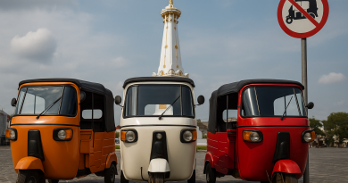 Ilustrasi Bajaj yang hingga kini belum memiliki ijin operasi. (AI Image Generated)