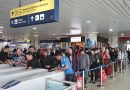 Antrean penumpang di KA Bandara Yogyakarta. (Istimewa)